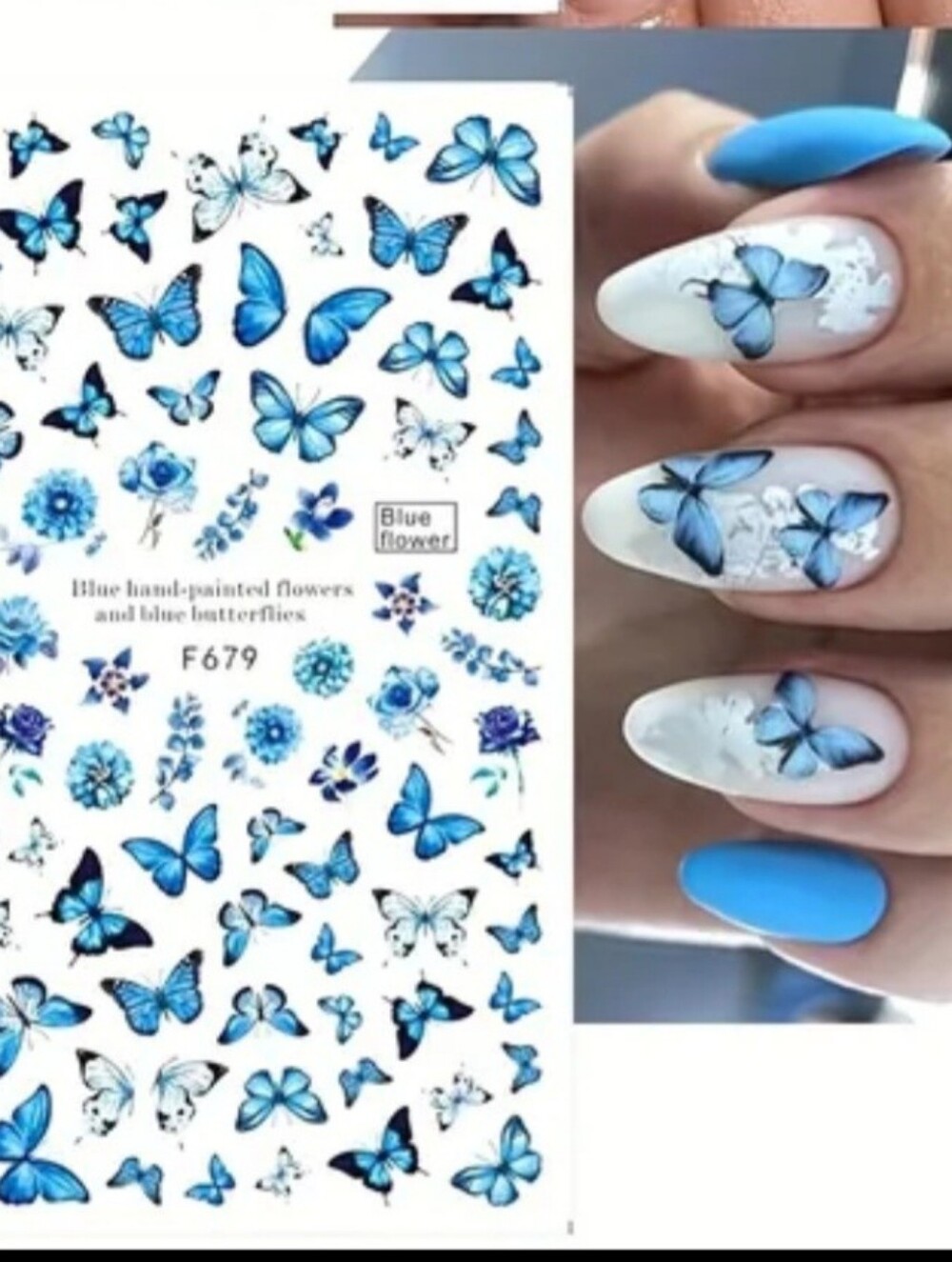 4 FOR $15  💕 Trendy Butterfly Nail Art Transfer Stickers Decals